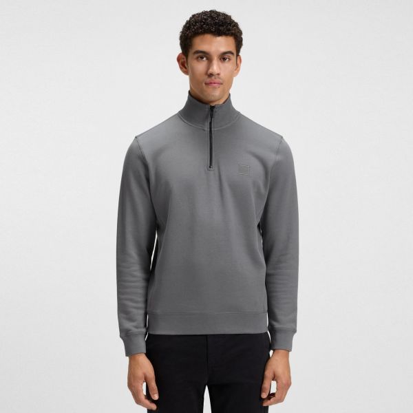 Boss Zetrust Half Zip Sweater Grijs