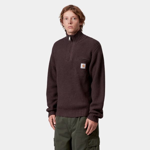 Carhartt WIP Detroit Half Zip Sweater Bruin