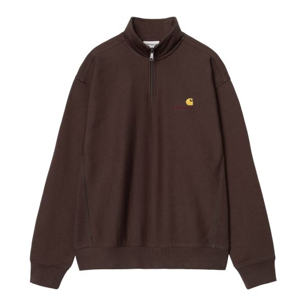 Carhartt WIP Half Zip American Script Sweater Bruin