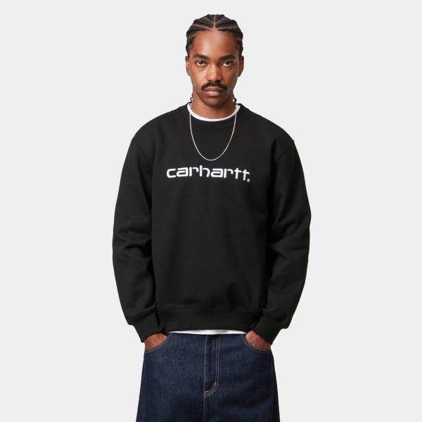 Carhartt WIP Logo Sweater Zwart