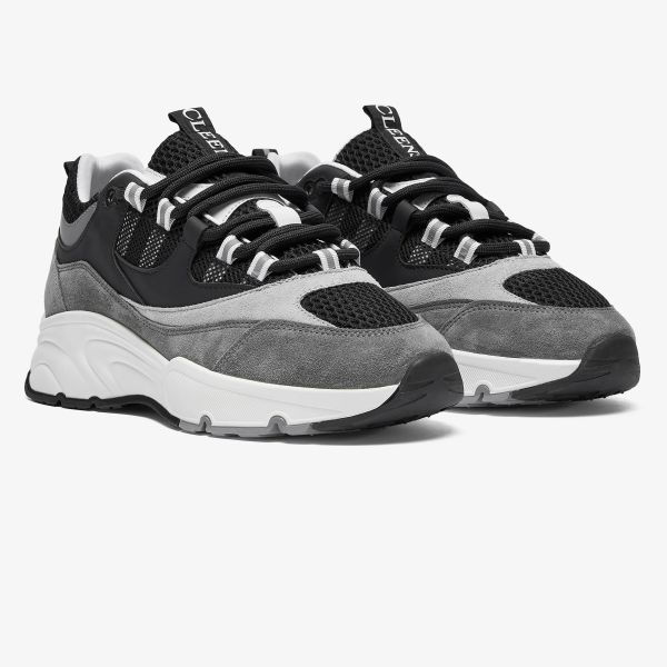 Cleens Aero Runner Sneaker Grijs/Zwart