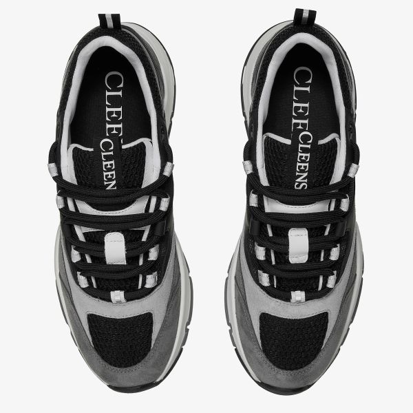 Cleens Aero Runner Sneaker Grijs/Zwart