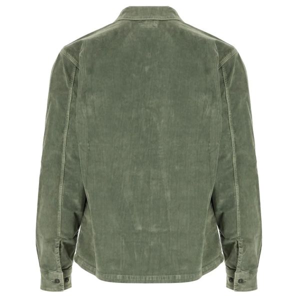 CP Company Corduroy Lens Button Overshirt Donker Groen