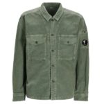 CP Company Corduroy Lens Button Overshirt Donker Groen