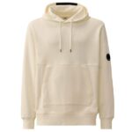 CP Company Diagonal Raised Fleece Lens Hoodie Wit