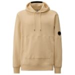 CP Company Diagonal Raised Fleece Lens Hoodie Beige