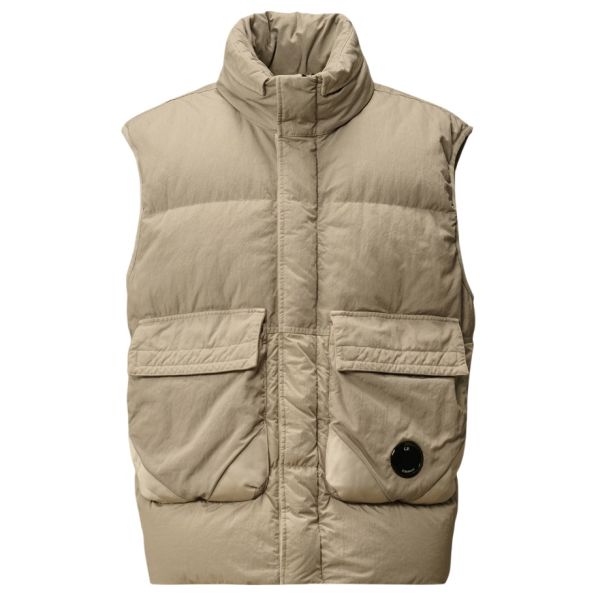 CP Company Eco-Chrome R Mixed Bodywarmer Beige
