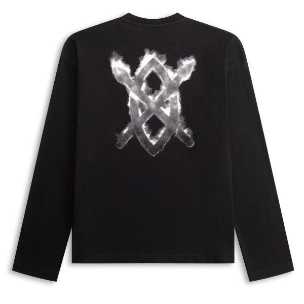 Daily Paper Burning Shield Longsleeve T-shirt Zwart