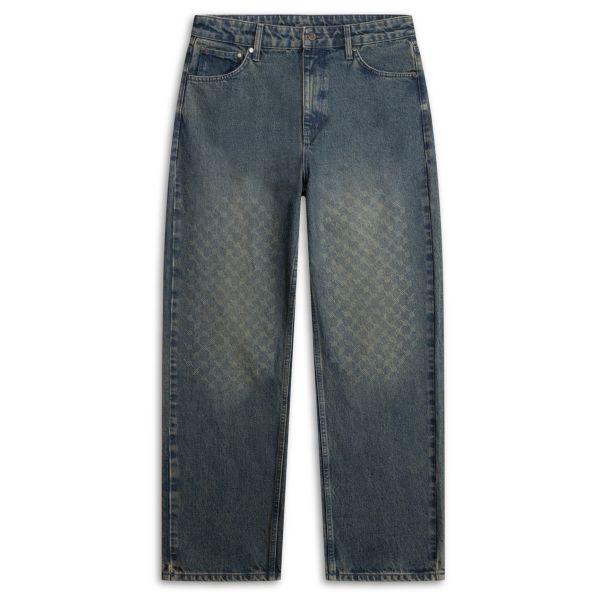 Daily Paper Faded Amba Monogram Jeans Donker Blauw