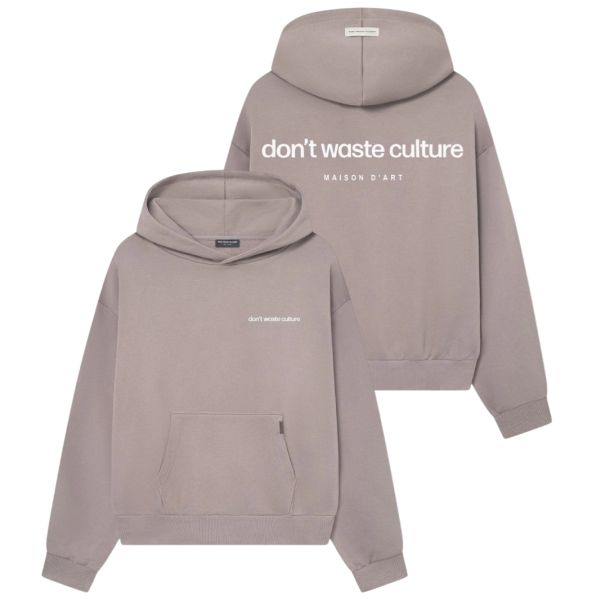 don't waste culture hoodie grey