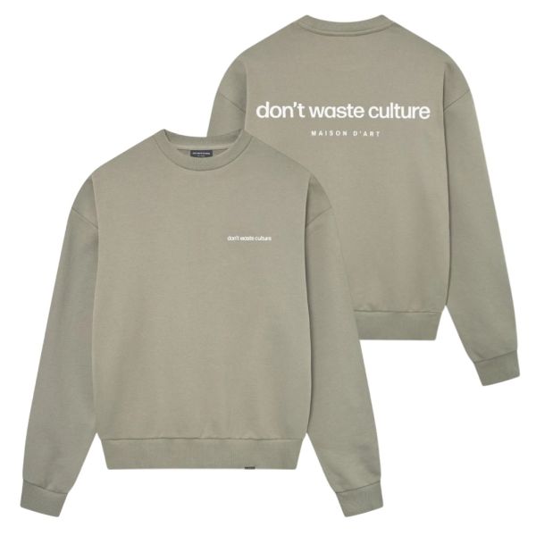 Don't Waste Culture Sweater Donker Groen