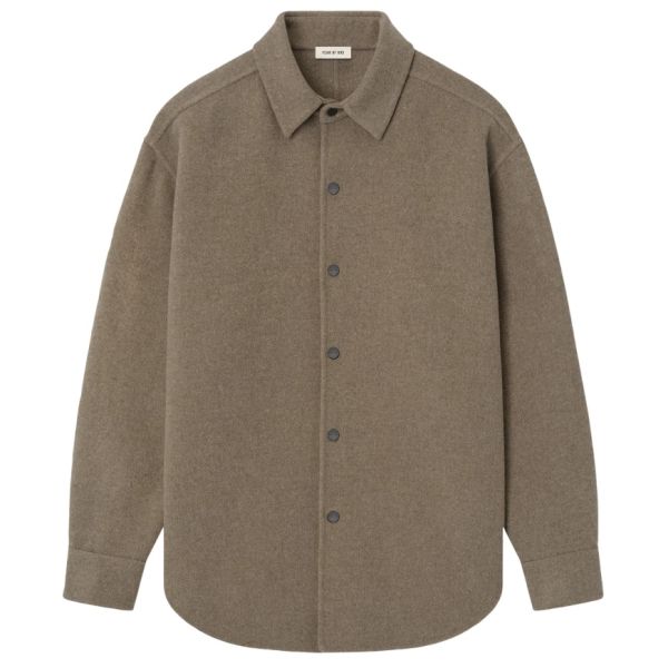 Fear Of God Wool Cashmere Overshirt Bruin