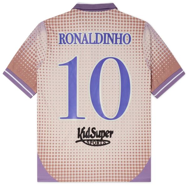 KidSuper Studios X Ronaldinho Jersey Off White/Paars