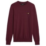 Lyle & Scott Cotton Merino Sweater Bordeaux
