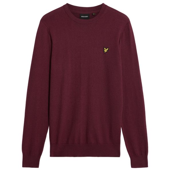 Lyle & Scott Cotton Merino Sweater Bordeaux