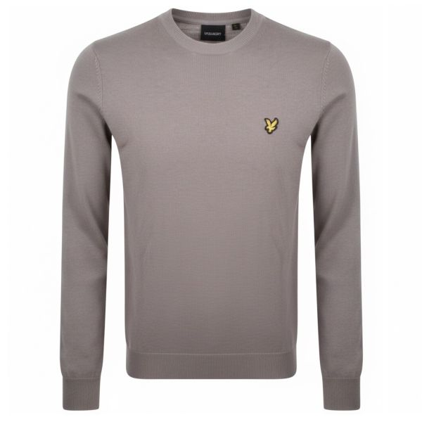 Lyle & Scott Cotton Merino Sweater Licht Grijs