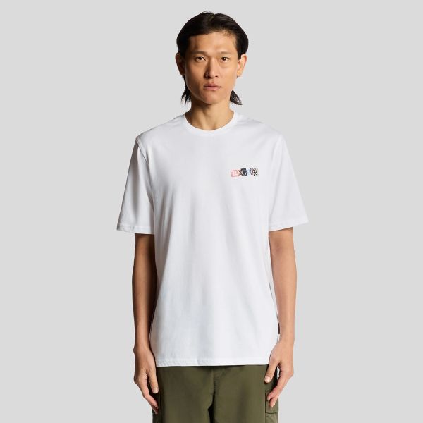 Lyle & Scott Paper Letters Graphic T-shirt Wit