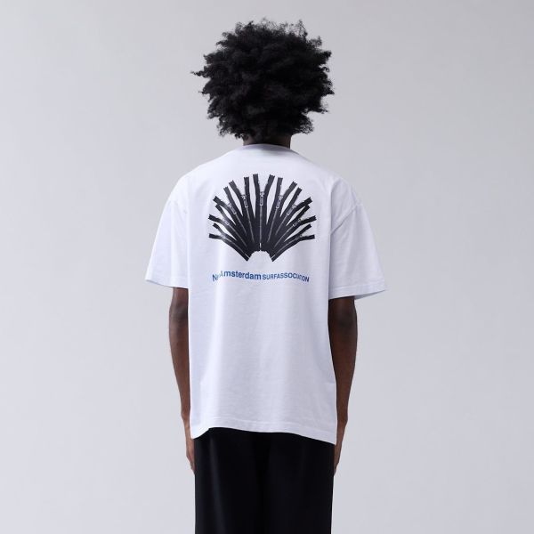 New Amsterdam Surf Association Back Zip T-shirt Wit