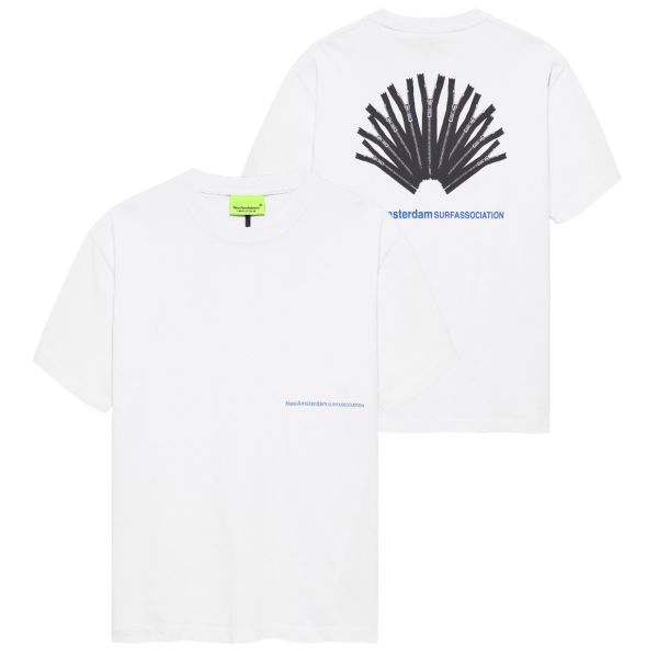 New Amsterdam Surf Association Back Zip T-shirt Wit