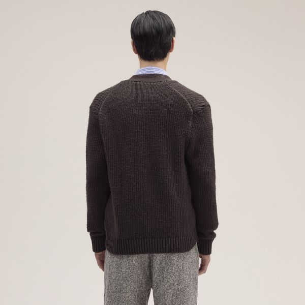 NN.07 Mika Flower Cardigan Donker Bruin