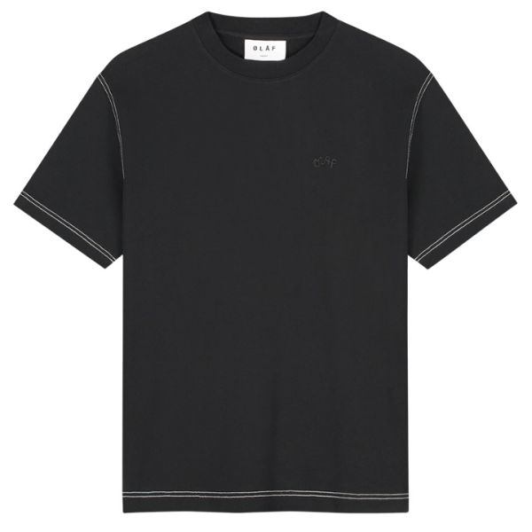 Olaf Contrast Signature T-shirt Zwart