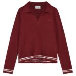 Olaf Crafted Detail Knitted Polo Bordeaux