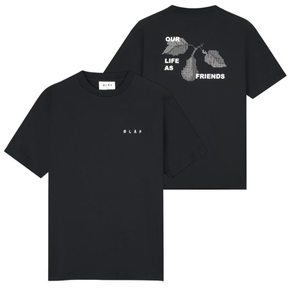 Olaf Crafted Pear T-shirt Zwart