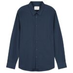 Olaf Stitched Striped Overhemd Navy