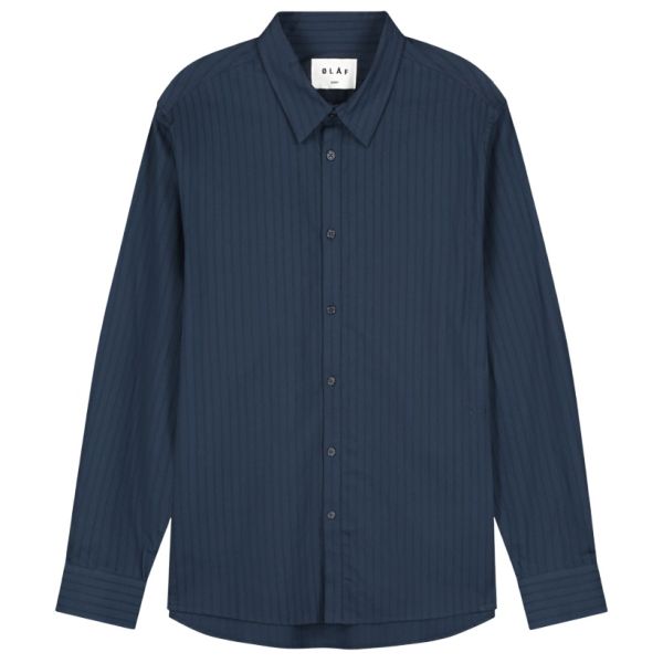 Olaf Stitched Striped Overhemd Navy