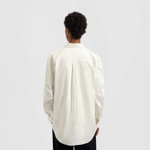 Olaf Stitched Striped Overhemd Off White