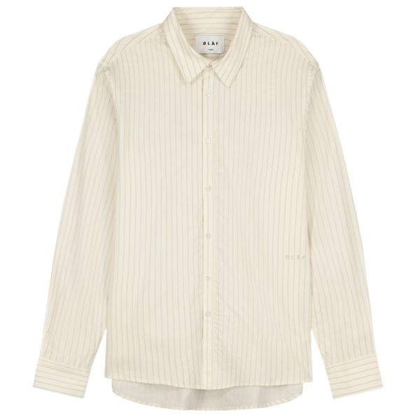Olaf Stitched Striped Overhemd Off White