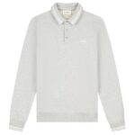 Olaf Tipping Detail Oversized Longsleeve Polo Grijs