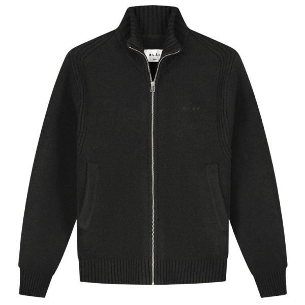 Olaf Zip Through Knitted Mock Vest Zwart