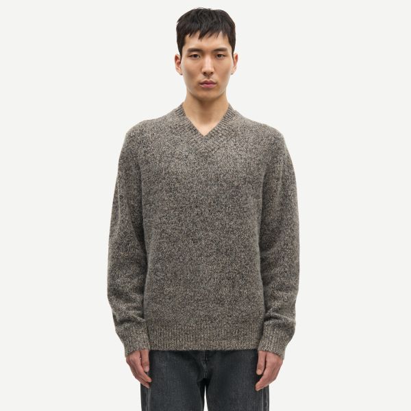 Samsøe Samsøe Safloyd V-Neck Sweater Grijs