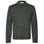 Samsøe Samsøe Sarowan Longsleeve Polo Donker Groen