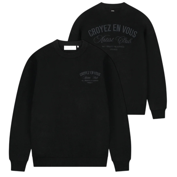 Croyez En Vous Knit Sweater Zwart