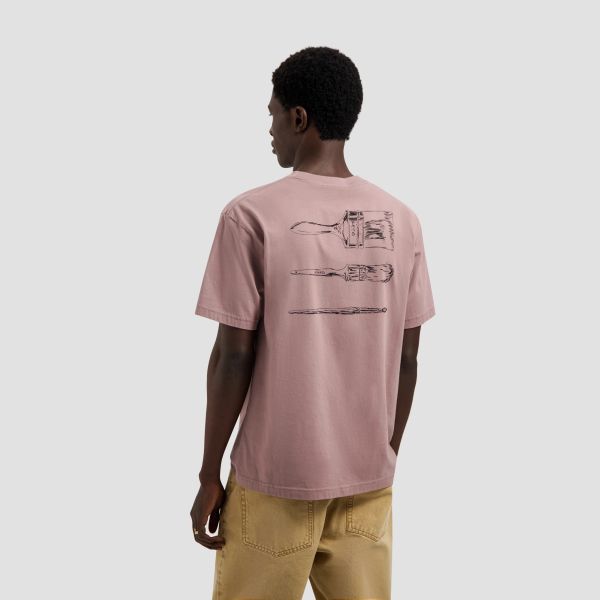 Olaf Paintbrush Graphic T-shirt Roze