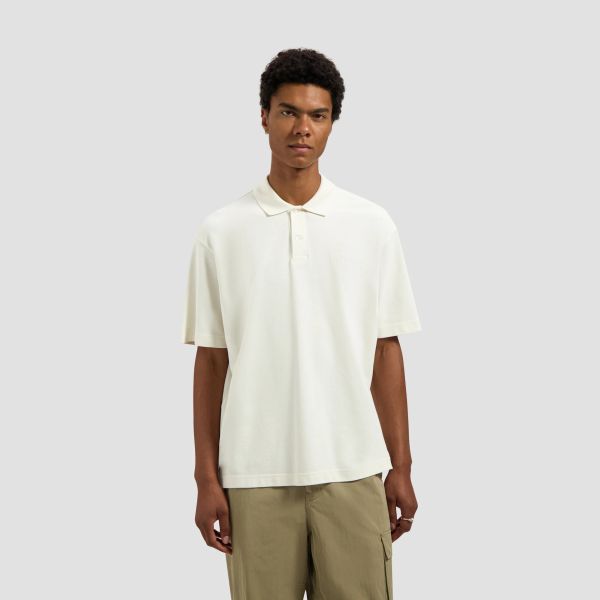 Olaf Signature Pique Polo Off White
