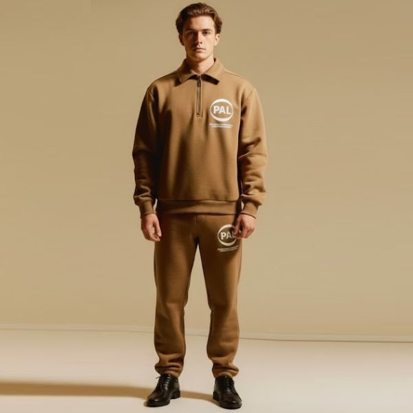 Pre Game 26 Half Zip Sweater Beige