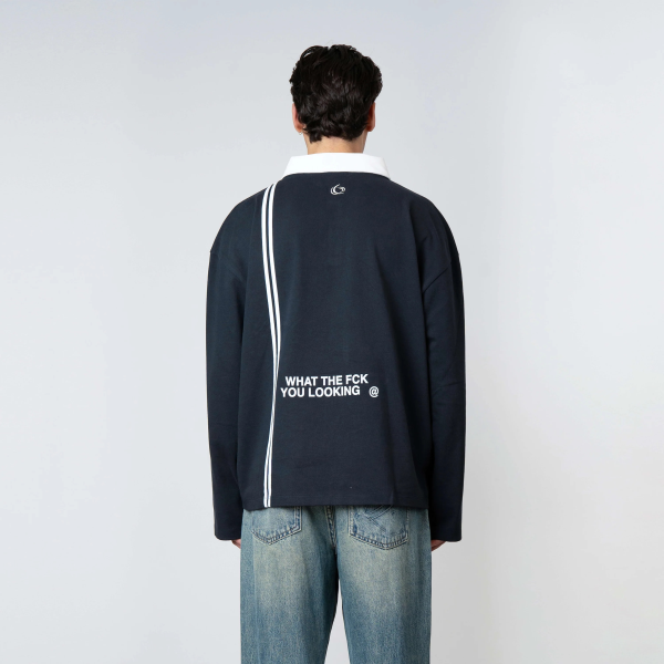 Quotrell Jameson Longsleeve Polo Navy