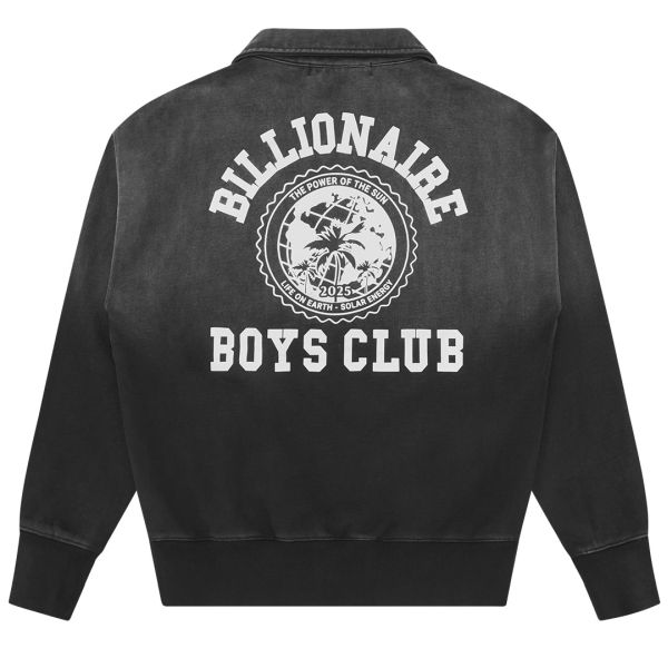 Billionaire Boys Club World College Washed Quarter Zip Sweater Zwart