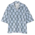 Bonsai Terry Check Polo Blauw