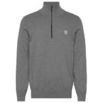 Boss Kanobix Zip Mock Sweater Grijs