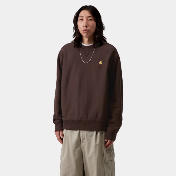 Carhartt WIP American Script Sweater Bruin