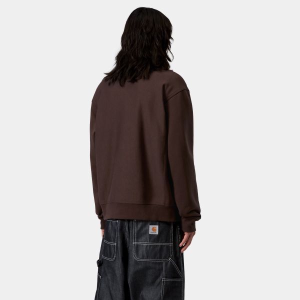 Carhartt WIP Half Zip American Script Sweater Bruin