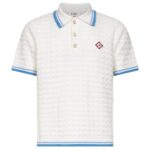 Casablanca Cotton Boucle Polo Wit