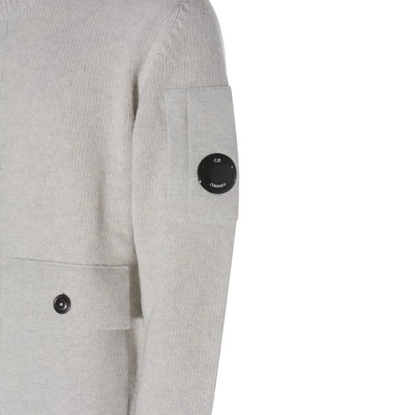 CP Company Lambswool GRS Cardigan Grijs