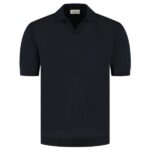 Duquezzi Merino Buttonless Polo Navy