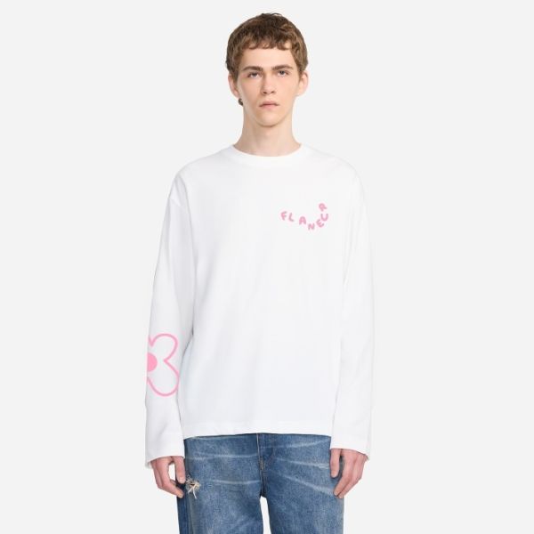 Flâneur Blossom Longsleeve T-shirt Wit
