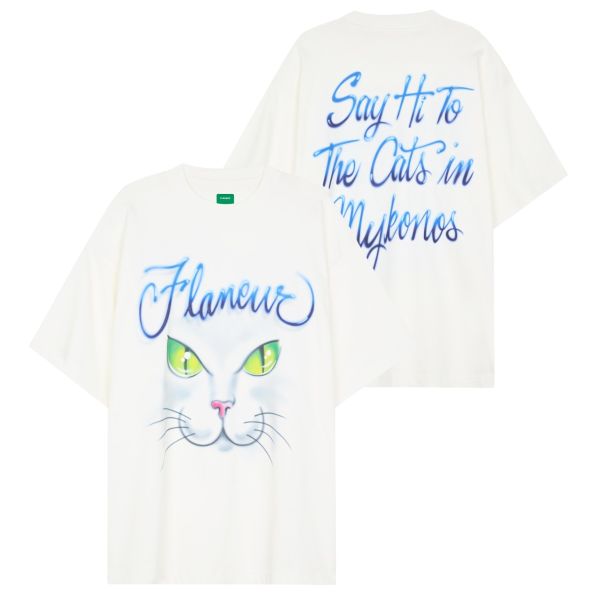 Flâneur Cats T-shirt Wit
